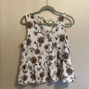 a.n.a. White Floral Women's Top